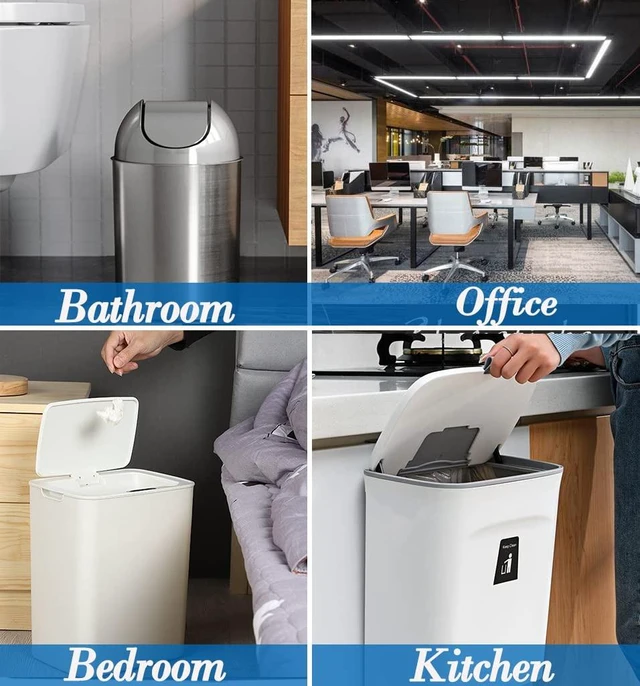 Alt view image 3 of 6 - 4 Gallon 100pcs Small Clear Trash Bags Strong Clear Garbage Bags, Bathroom Trash Can Bin Liners, Plastic Bags for Office Home Kitchen, Waste Basket Liner, Fit 12-15 Liter, 3-4 Gal(4G100-Clear)
