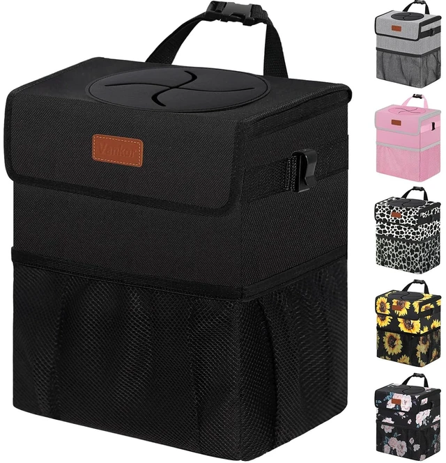 Main image of Car Trash Can with Lid Leak Proof Car Accessories for Women