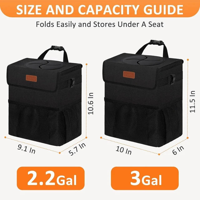 Alt view image 4 of 6 - Car Trash Can with Lid Leak Proof Car Accessories for Women