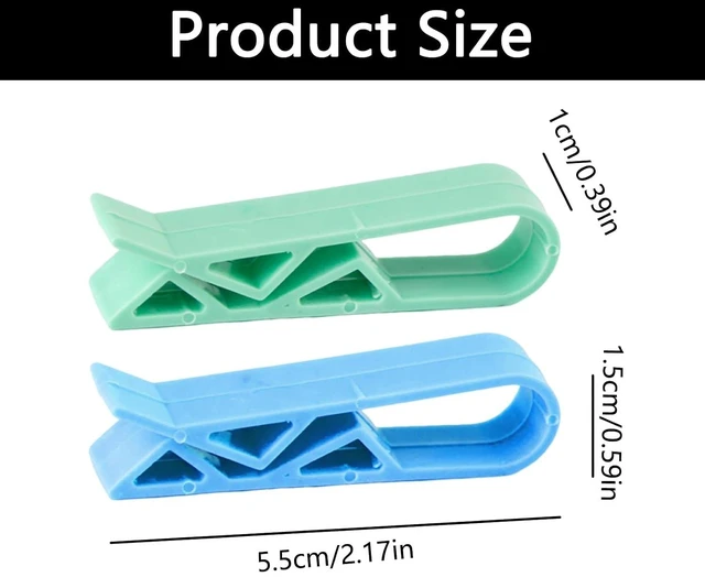 Alt view image 3 of 5 - 20Pcs Plastic Kitchen Garbage Bin Clip Set, Anti-Slip Fixation Clamp for Trash Cans and Garbage Bags (Blue and Green)