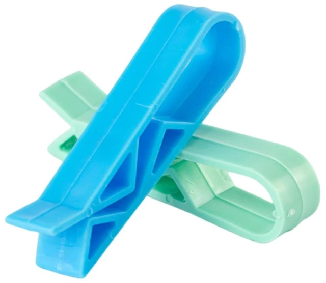 Alt view image 5 of 5 - 20Pcs Plastic Kitchen Garbage Bin Clip Set, Anti-Slip Fixation Clamp for Trash Cans and Garbage Bags (Blue and Green)