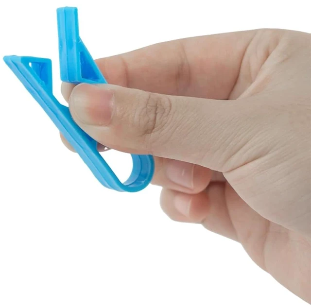 Alt view image 4 of 5 - 20Pcs Plastic Kitchen Garbage Bin Clip Set, Anti-Slip Fixation Clamp for Trash Cans and Garbage Bags (Blue and Green)