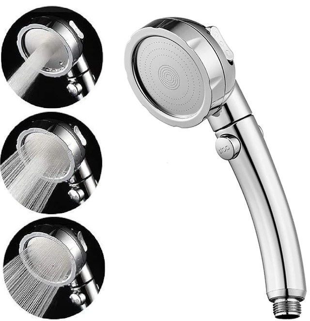 Main image of 3-Setting Detachable Shower Head, Chrome Finish