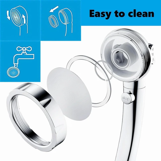 Alt view image 4 of 6 - 3-Setting Detachable Shower Head, Chrome Finish