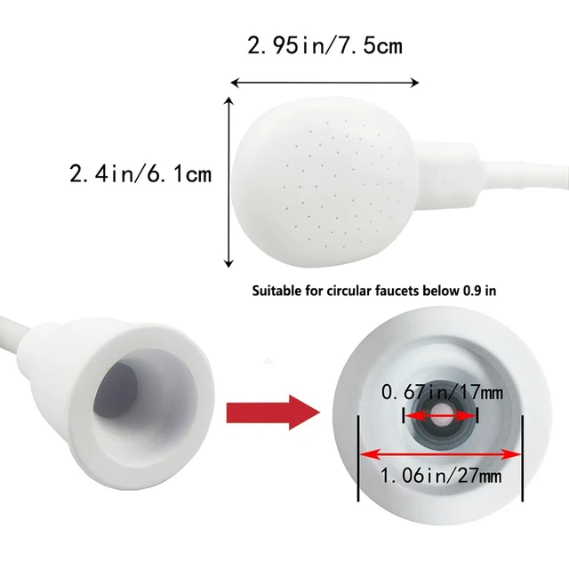 Alt view image 2 of 4 - Soerreo Sink Spray Rubber Hose, Portable Rubber Hose Nozzle, Shampoo Sprayer, Easy to Use, Suitable for People or Pets