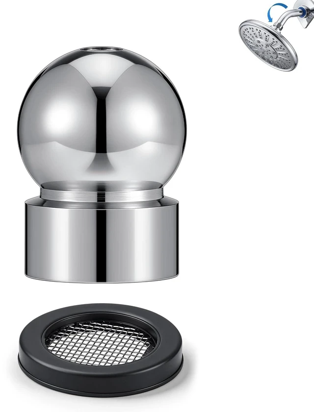 Main image of 1 Pack 1/2-Inch Shower Arm Ball Adapter, Gasket, Chrome Finish