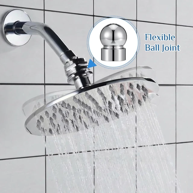 Alt view image 6 of 6 - 1 Pack 1/2-Inch Shower Arm Ball Adapter, Gasket, Chrome Finish
