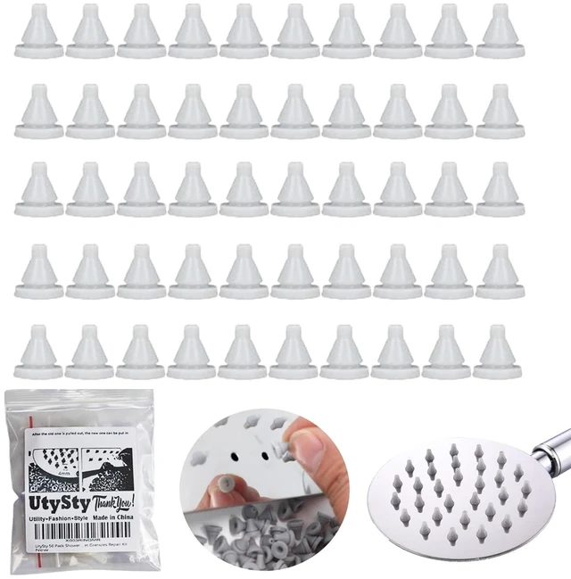Main image of 50 Pack Rain Shower Head Nozzles Replacement Universal Shower Heads Nozzle Inserts Silicone Nibs Parts for High Pressure Showerhead Combo Rainfall Shower Head Handheld Spray Combo