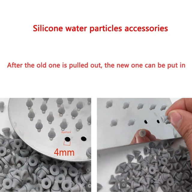 Alt view image 3 of 5 - 50 Pack Rain Shower Head Nozzles Replacement Universal Shower Heads Nozzle Inserts Silicone Nibs Parts for High Pressure Showerhead Combo Rainfall Shower Head Handheld Spray Combo