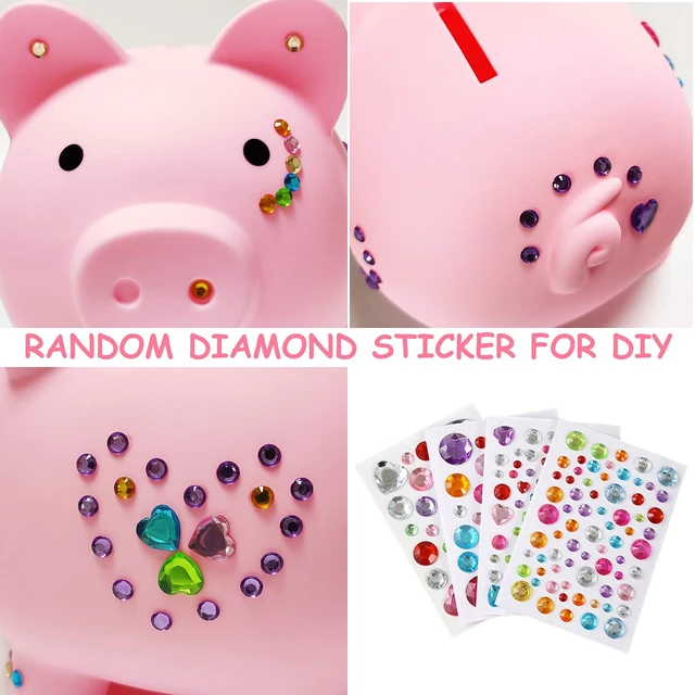 Alt view image 5 of 6 - PJDRLLC Piggy Bank, Unbreakable Plastic Money Bank, Coin Bank for Girls and Boys, Medium Size Piggy Banks, Practical Gifts for Birthday, Easter, Christmas (Pink)
