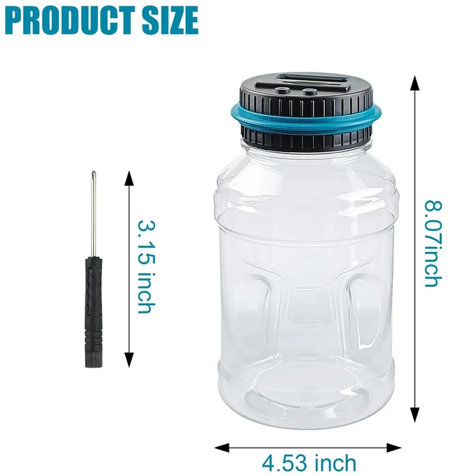 Alt view image 7 of 7 - Large Piggy Banks for Adults,Digital Counting Money Jar,Clear Coin Banks
