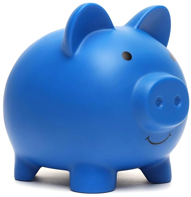Main image of XDRELEC Piggy Bank for Kids Unbreakable Plastic Money Bank Dark Blue