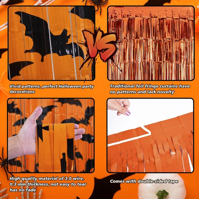 Alt view image 4 of 6 - Mega-L Halloween Party Decorations, 2 Pack Halloween Party Photo Backdrop