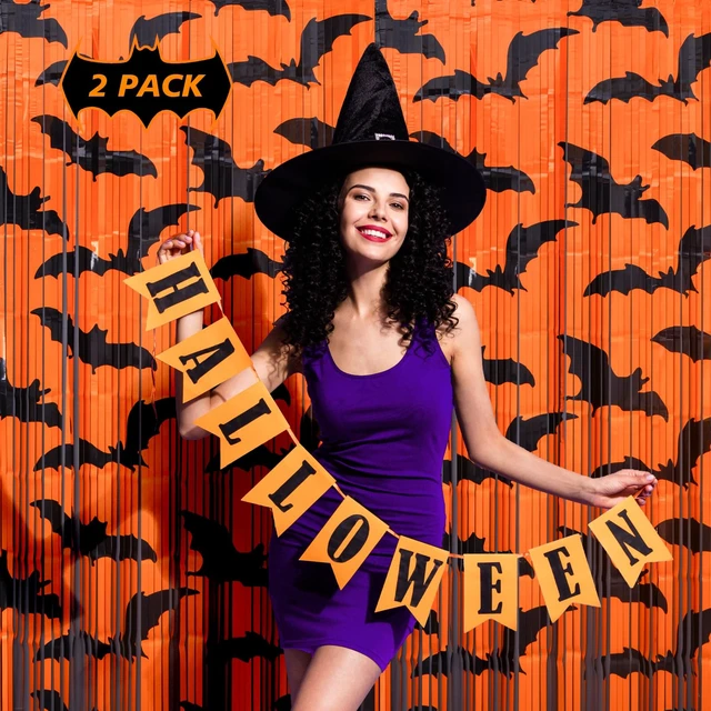 Alt view image 2 of 6 - Mega-L Halloween Party Decorations, 2 Pack Halloween Party Photo Backdrop