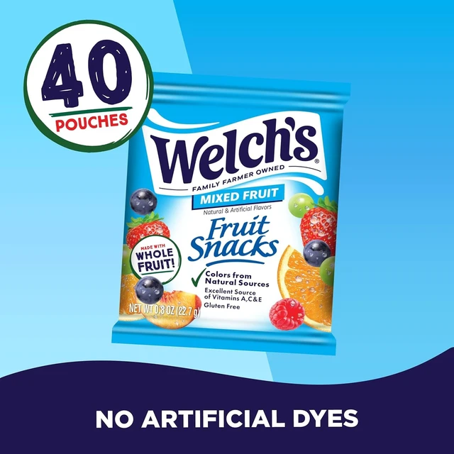 Alt view image 4 of 4 - Welch's Fruit Snacks - Mixed Fruit Box - Kids Snacks - 0.8 Oz - 40 Pack