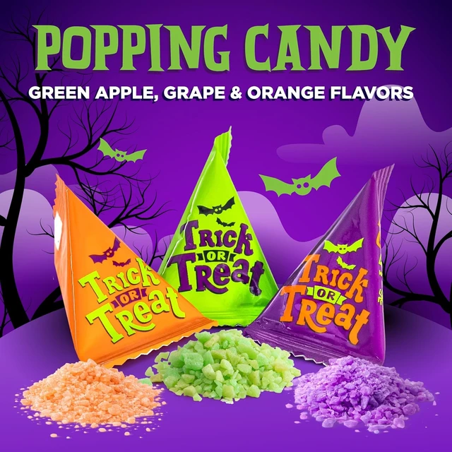 Alt view image 4 of 6 - Halloween Candy Individually Wrapped, Popping Candy, 40 Count Pack