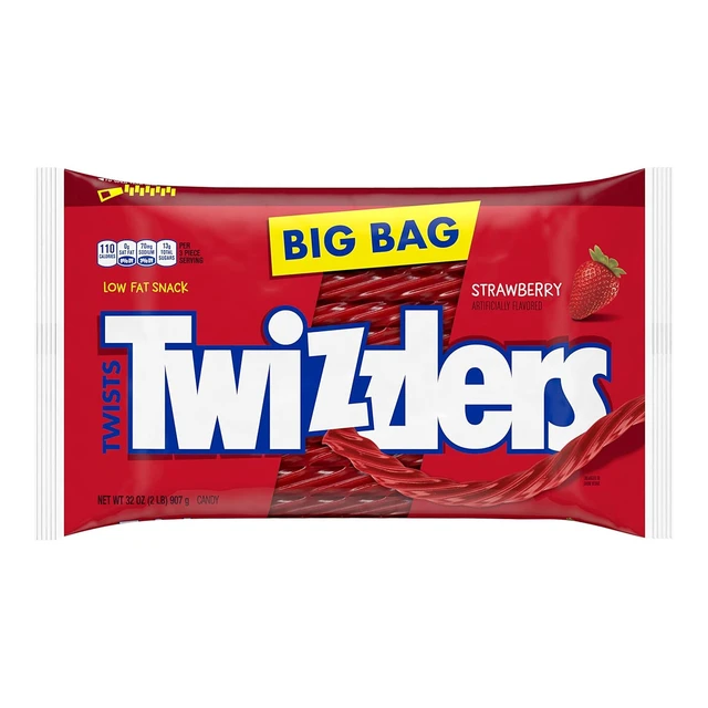 Alt view image 7 of 7 - TWIZZLERS Twists Strawberry Flavored Chewy Candy, Bulk, 32 oz Bag
