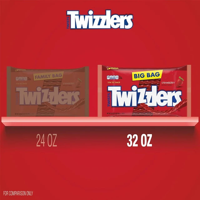 Alt view image 3 of 7 - TWIZZLERS Twists Strawberry Flavored Chewy Candy, Bulk, 32 oz Bag