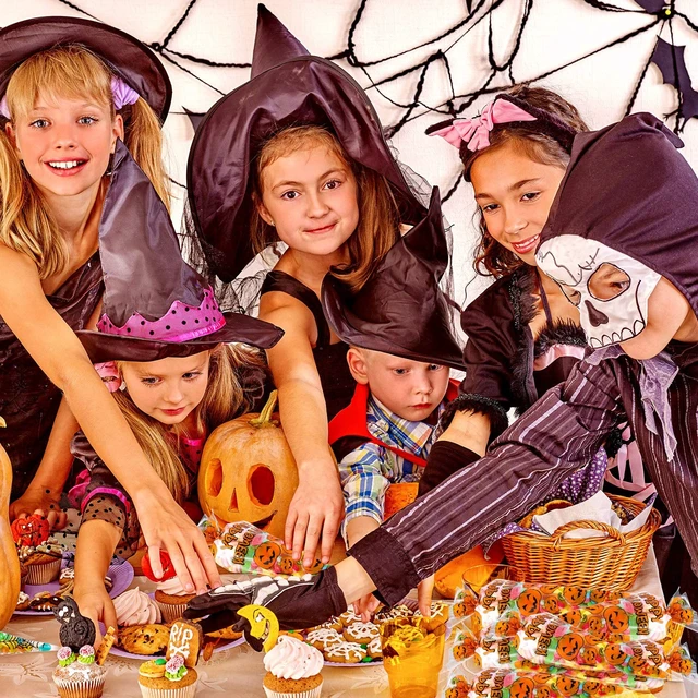 Alt view image 7 of 7 - Tatuo 100 Pcs Halloween Cone Bags Pumpkin Pattern with 100 Twist Ties
