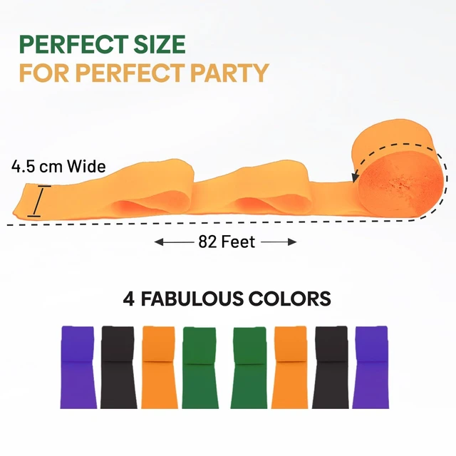Alt view image 3 of 7 - 8 Halloween Streamers, 656ft Pack of Crepe Paper Party Decorations