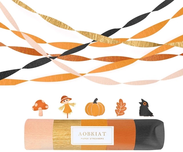 Main image of Streamers Party Decorations for Halloween,Thanksgiving,Fall Party