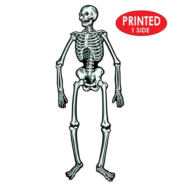 Alt view image 2 of 5 - Beistle Jointed Skeletons, Cardstock Paper Halloween Decorations