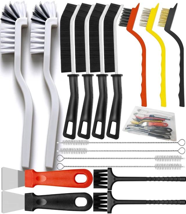 Main image of 18PCS Crevice Cleaning Brush Hard Bristle Scrub Brushes for Gaps with Box