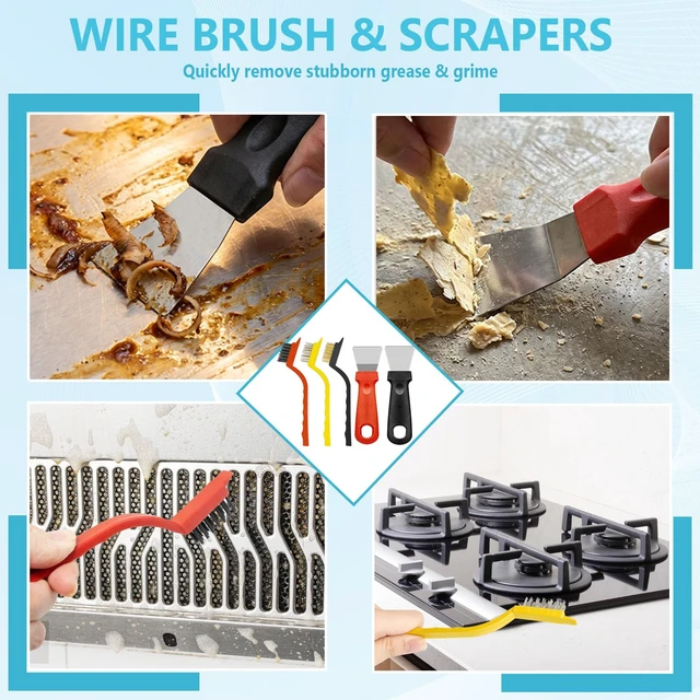 Alt view image 6 of 6 - 18PCS Crevice Cleaning Brush Hard Bristle Scrub Brushes for Gaps with Box