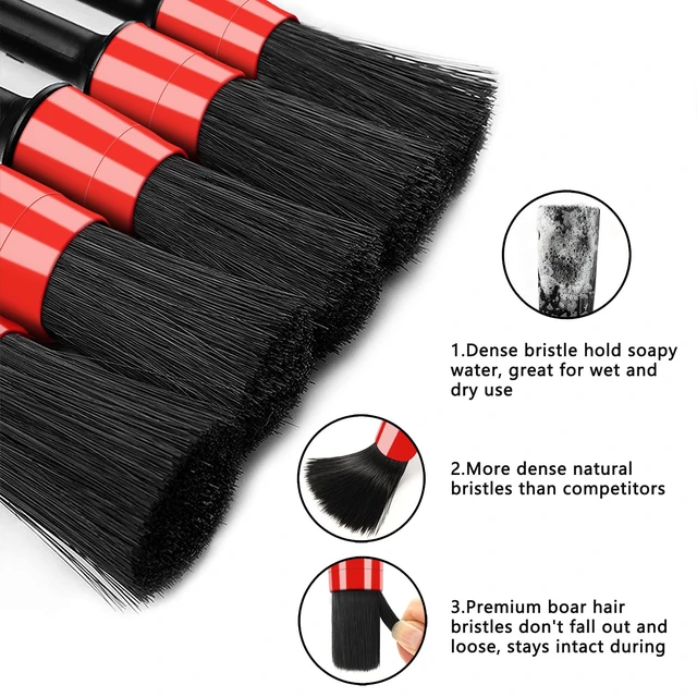 Alt view image 3 of 6 - HMPLL 10pcs Auto Car Detailing Brush Set Car Interior Cleaning Kit