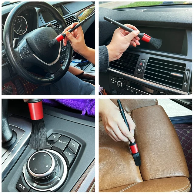 Alt view image 5 of 6 - HMPLL 10pcs Auto Car Detailing Brush Set Car Interior Cleaning Kit