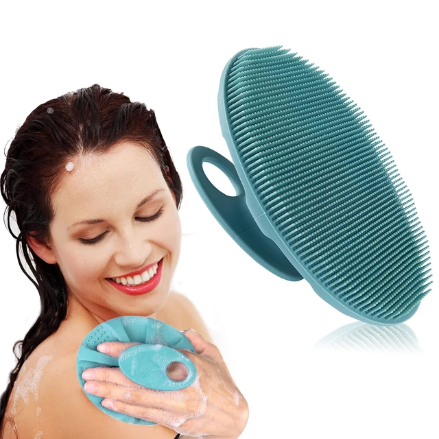 Main image of INNERNEED Silicone Body Cleansing Brush Exfoliating Scrubber, Dark Green