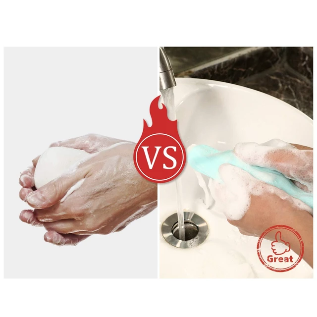 Alt view image 5 of 6 - Boao 10 Pieces Mesh Soap Saver Bag Loofah for Bar, Exfoliating Shower