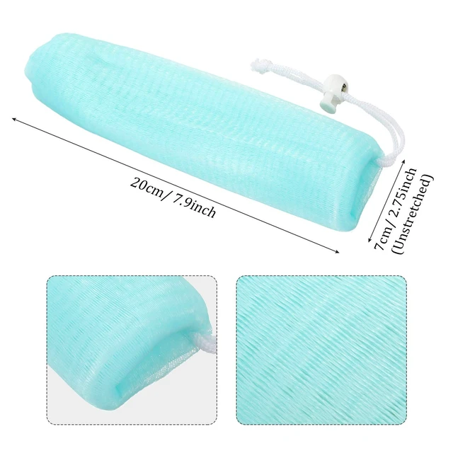 Alt view image 3 of 6 - Boao 10 Pieces Mesh Soap Saver Bag Loofah for Bar, Exfoliating Shower