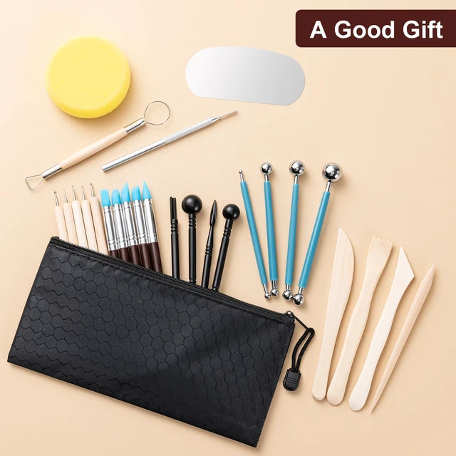 Alt view image 5 of 7 - Amrules 27 Pcs Polymer Clay Sculpting Tools Kit for Adults, Light Yellow