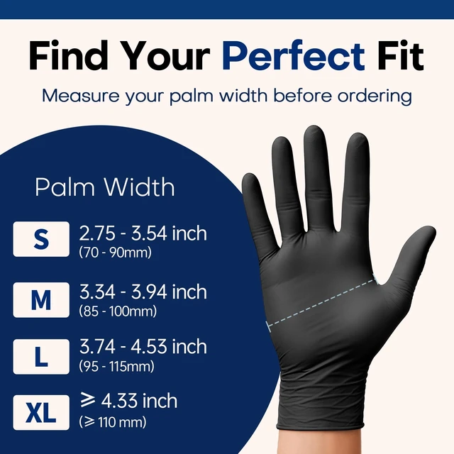 Alt view image 4 of 6 - Soft Max® Nitrile Exam Gloves, Powder-Free, Black, 100 Count