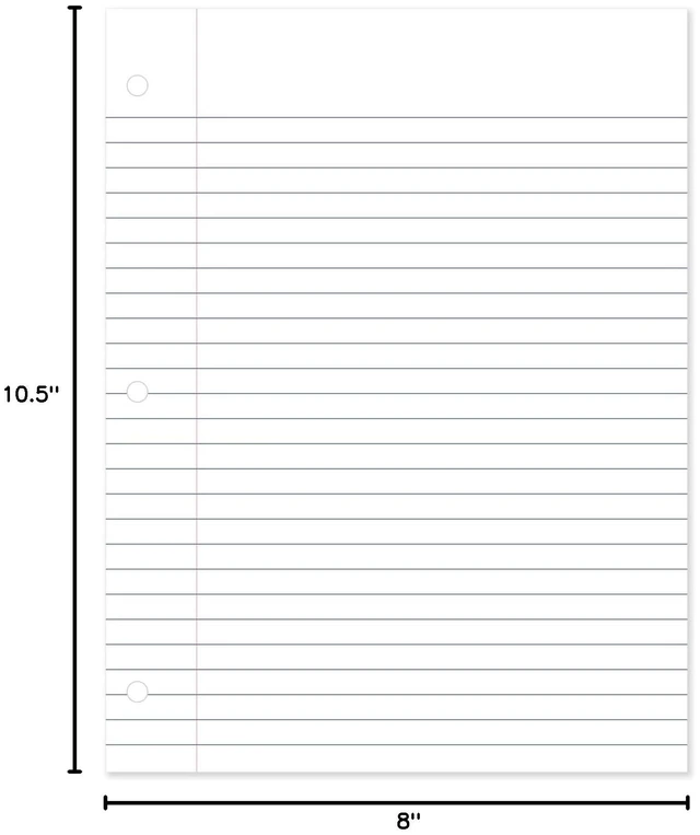 Alt view image 4 of 6 - Mead Loose Leaf Paper, Wide Ruled Filler Notebook Paper, 8" x 10-1/2", 200 Sheets, Fits 3-Ring Binder (15200)