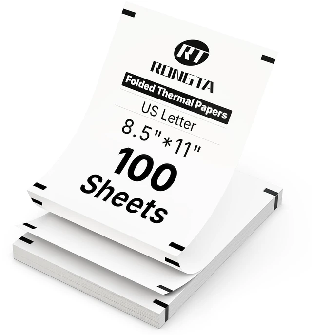 Main image of Thermal Printer Paper 8.5 x 11 Inch for Printers,100 Sheets,US Letter Size