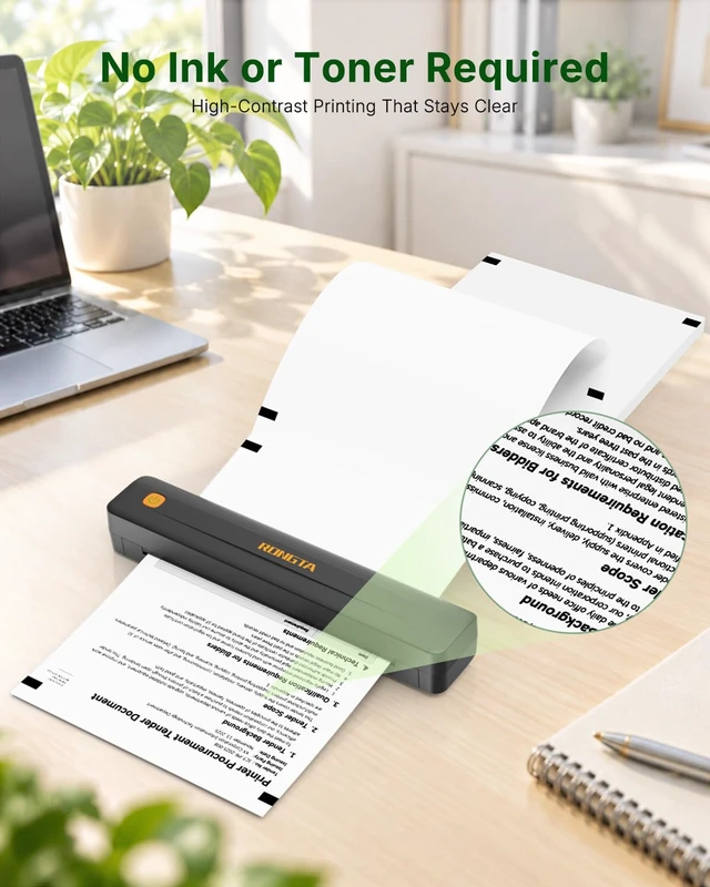 Alt view image 3 of 6 - Thermal Printer Paper 8.5 x 11 Inch for Printers,100 Sheets,US Letter Size