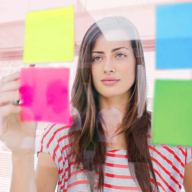 Alt view image 7 of 7 - SIMONA Sticky Notes 3x3 Inch, Sticky Pads 6 Bright Colors, 600 Sheets