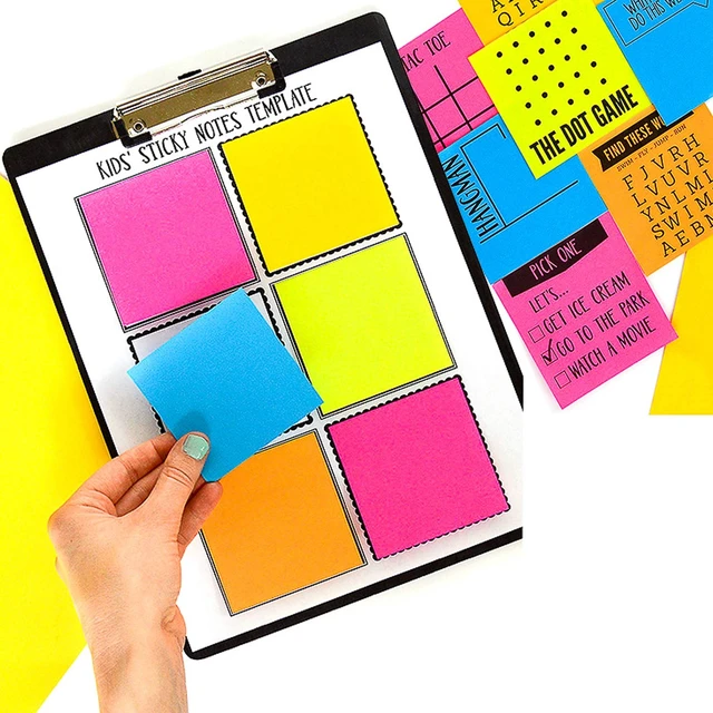 Alt view image 2 of 7 - SIMONA Sticky Notes 3x3 Inch, Sticky Pads 6 Bright Colors, 600 Sheets