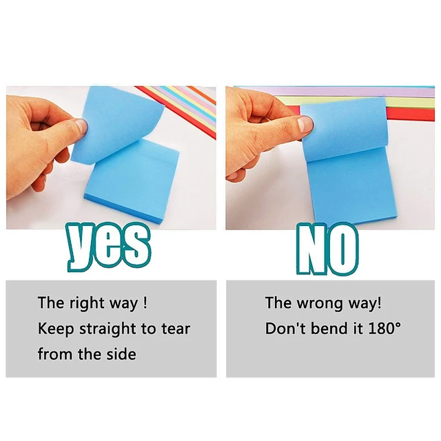 Alt view image 4 of 7 - SIMONA Sticky Notes 3x3 Inch, Sticky Pads 6 Bright Colors, 600 Sheets