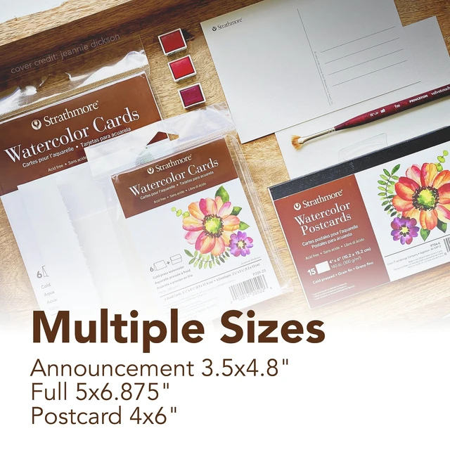 Alt view image 6 of 7 - Strathmore Watercolor Postcard Pad, 4x6 inches, 15 Pack - Custom Greeting Cards for Weddings, Events, Birthdays