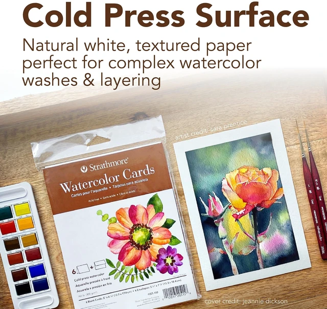 Alt view image 2 of 7 - Strathmore Watercolor Postcard Pad, 4x6 inches, 15 Pack - Custom Greeting Cards for Weddings, Events, Birthdays