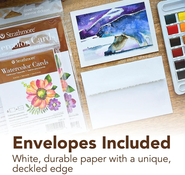 Alt view image 3 of 7 - Strathmore Watercolor Postcard Pad, 4x6 inches, 15 Pack - Custom Greeting Cards for Weddings, Events, Birthdays
