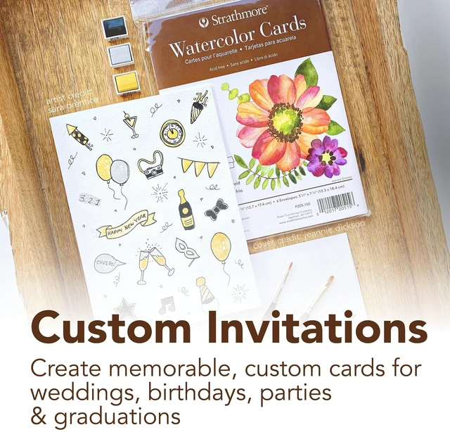 Alt view image 5 of 7 - Strathmore Watercolor Postcard Pad, 4x6 inches, 15 Pack - Custom Greeting Cards for Weddings, Events, Birthdays
