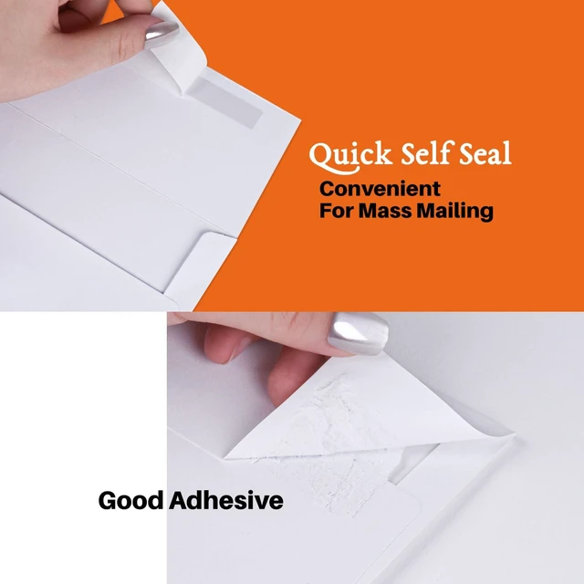 Alt view image 3 of 7 - AZAZA 5x7 Envelopes for Invitations, 50-Pack White A7 Envelopes, Self-Seal