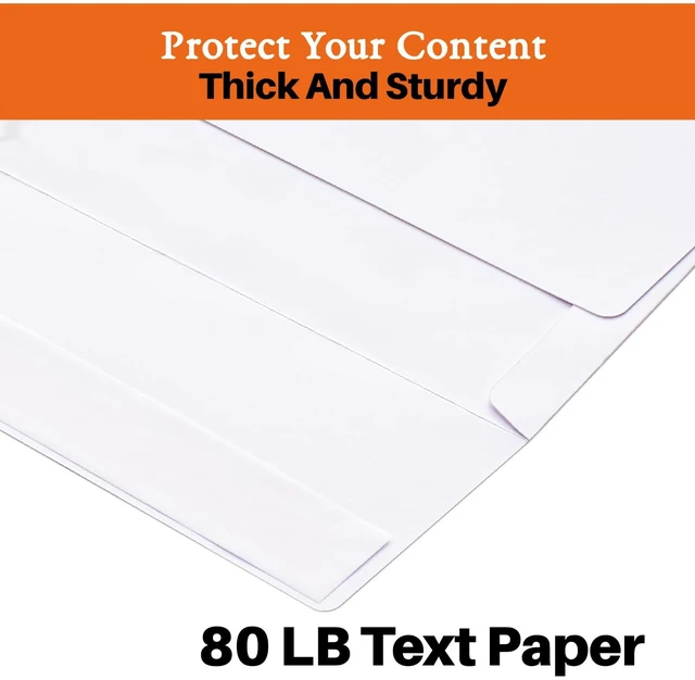 Alt view image 7 of 7 - AZAZA 5x7 Envelopes for Invitations, 50-Pack White A7 Envelopes, Self-Seal