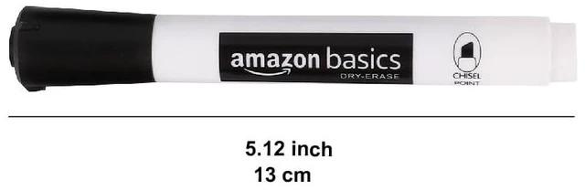 Alt view image 2 of 6 - Amazon Basics Dry Erase Whiteboard Markers, Chisel Tip, Low-Odor, Assorted Colors, 12-Pack, Erase Easily