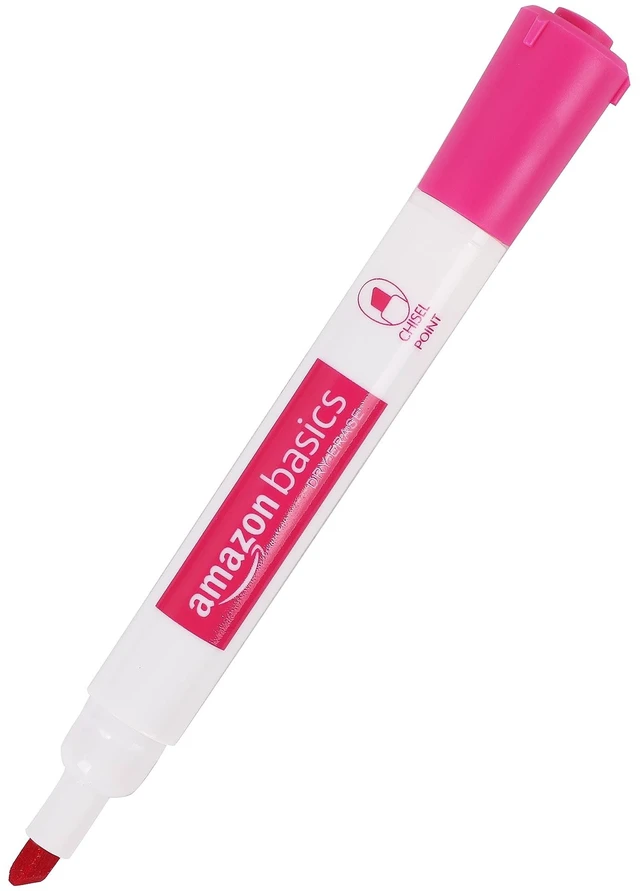 Alt view image 5 of 6 - Amazon Basics Dry Erase Whiteboard Markers, Chisel Tip, Low-Odor, Assorted Colors, 12-Pack, Erase Easily