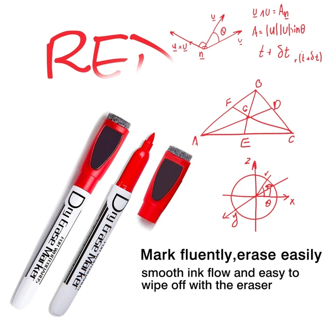 Alt view image 4 of 7 - Volcanics Magnetic Dry Erase Markers, 1mm Fine Tip, 10 Colors, 12 Pack